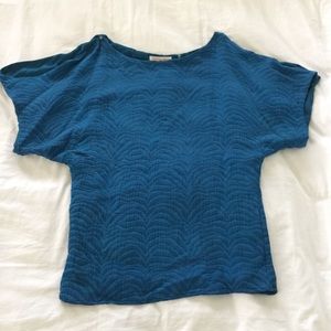 Rebecca Taylor teal zebra top